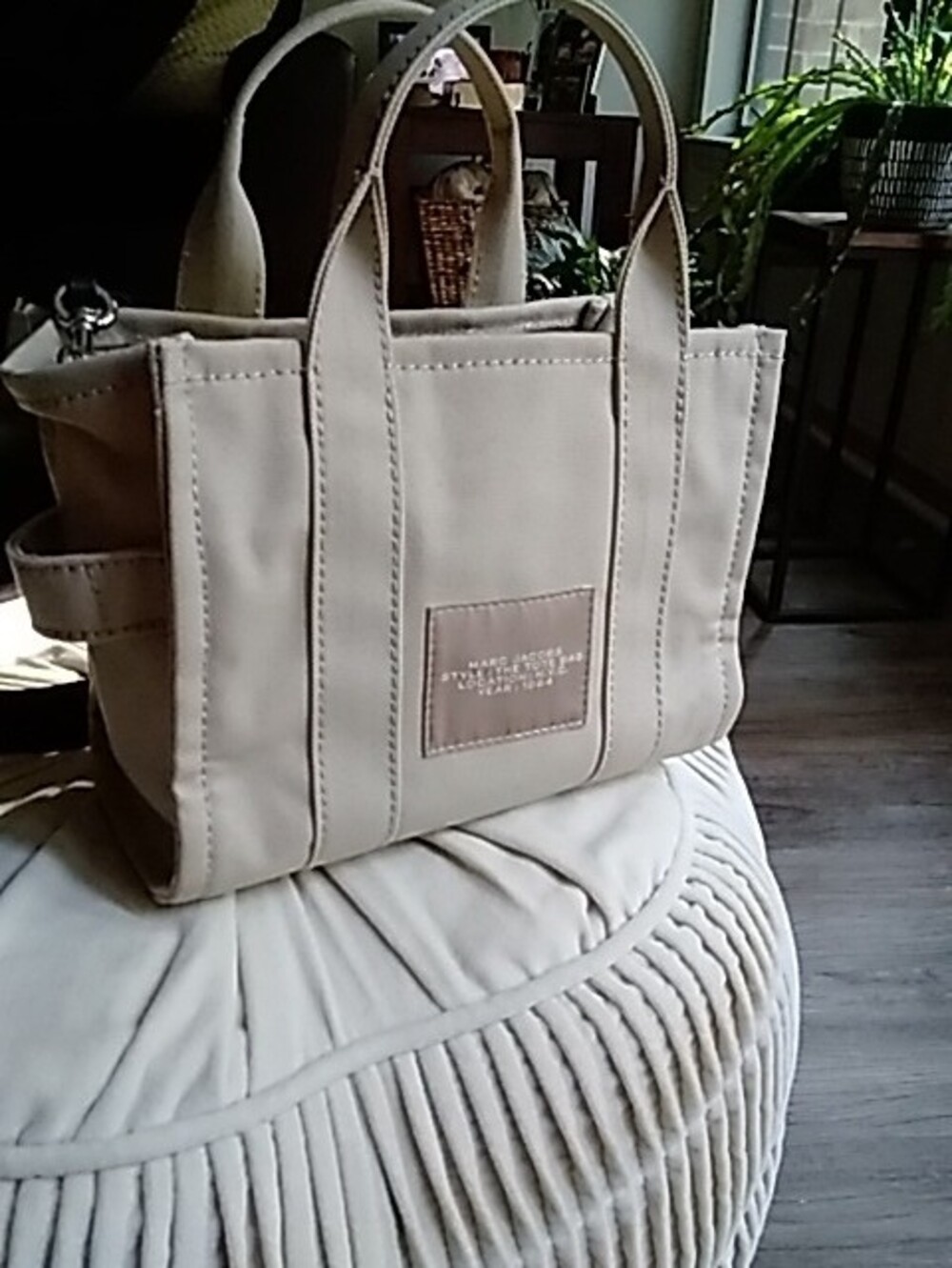 Marc Jacobs Beige Canvas Tote Crossbody - SMALL - Picture 3 of 4